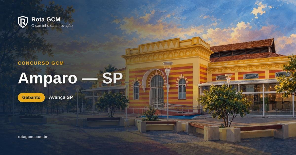 Prova comentada GCM Amparo 2026 — Avança SP
