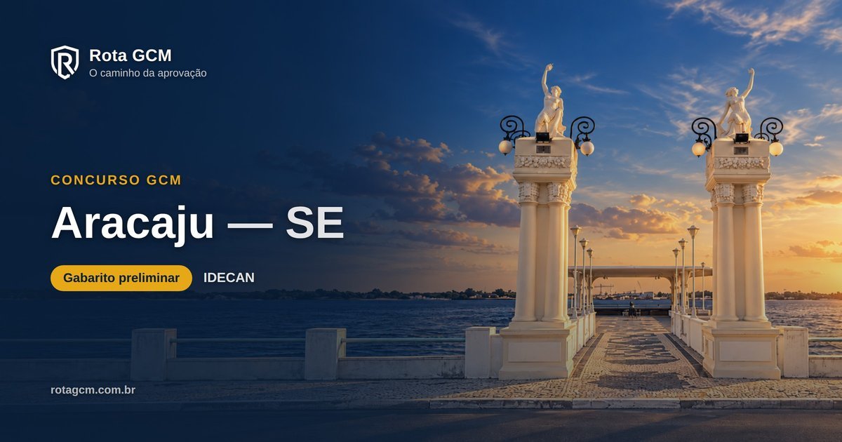 Prova comentada GCM Aracaju 2026 — IDECAN