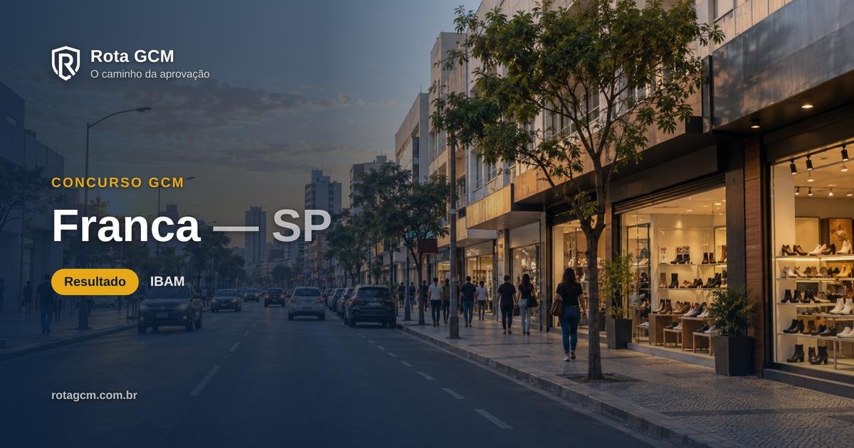 Prova comentada GCM Franca 2026 — IBAM