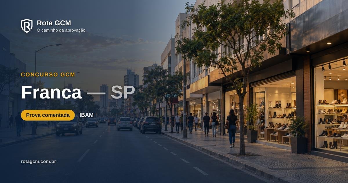 Prova comentada GCM Franca 2026 — IBAM